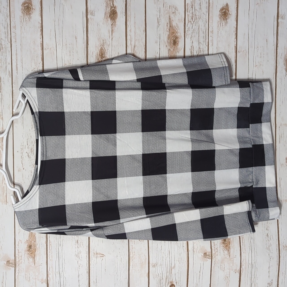 Oversized Checkered Long Sleeve
